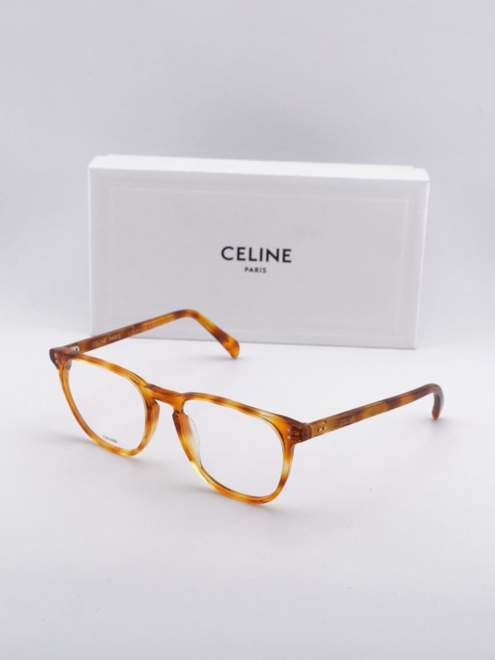 Celine CL50046I 053 Square Eyeglasses 54mm - Blonde Havana